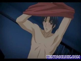 Anime squeezes and gets his tight ass fucked