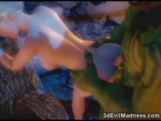3d elf putri ravaged by orc - bayan video at ah-me