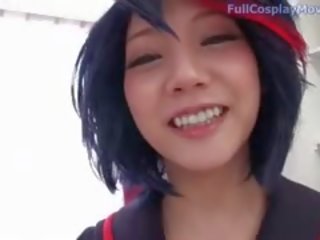 Ryuko matoi dari membunuh la membunuh berpakaian menyerupai karakter seks film mengisap penis